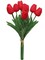 12 Pack Artificial Red Tulip Flowers 13" – 9-Stem Tulip Bundle, Faux Spring Flowers for Vase, Home Décor, Centerpieces, Weddings